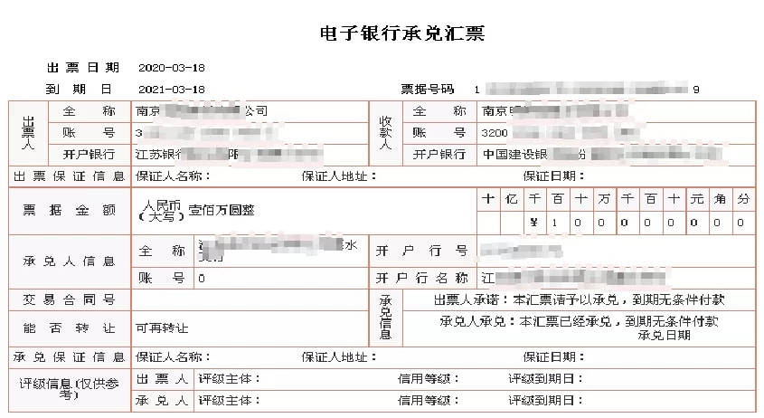 電子票據(jù)票面信息包括哪些